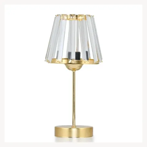 Evlight Konik Kristal Cam Tekli Modern Klasik Abajur