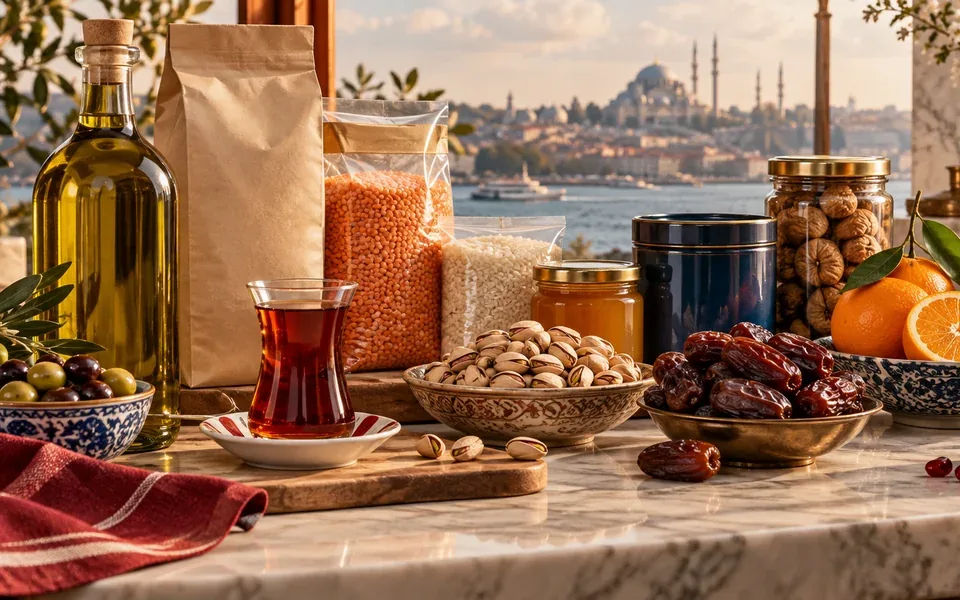 Çay, kuruyemiş ve gıda ürünleri